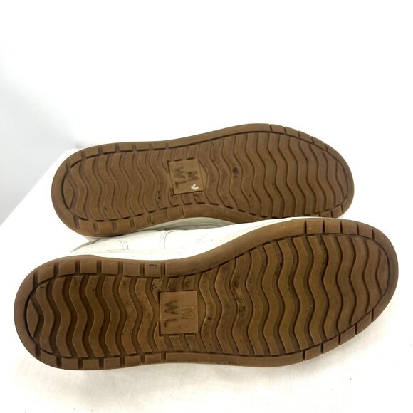 Madewell White Coated Leather Sneakers Women's Size 8.5 - Picture 9 of 10